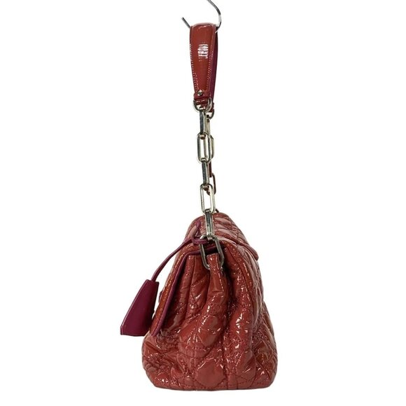 DIOR/ChristianDior Cannage Stitch - Pink Patent Leather Shoulder Bag 690-050825 - Picture 3 of 14